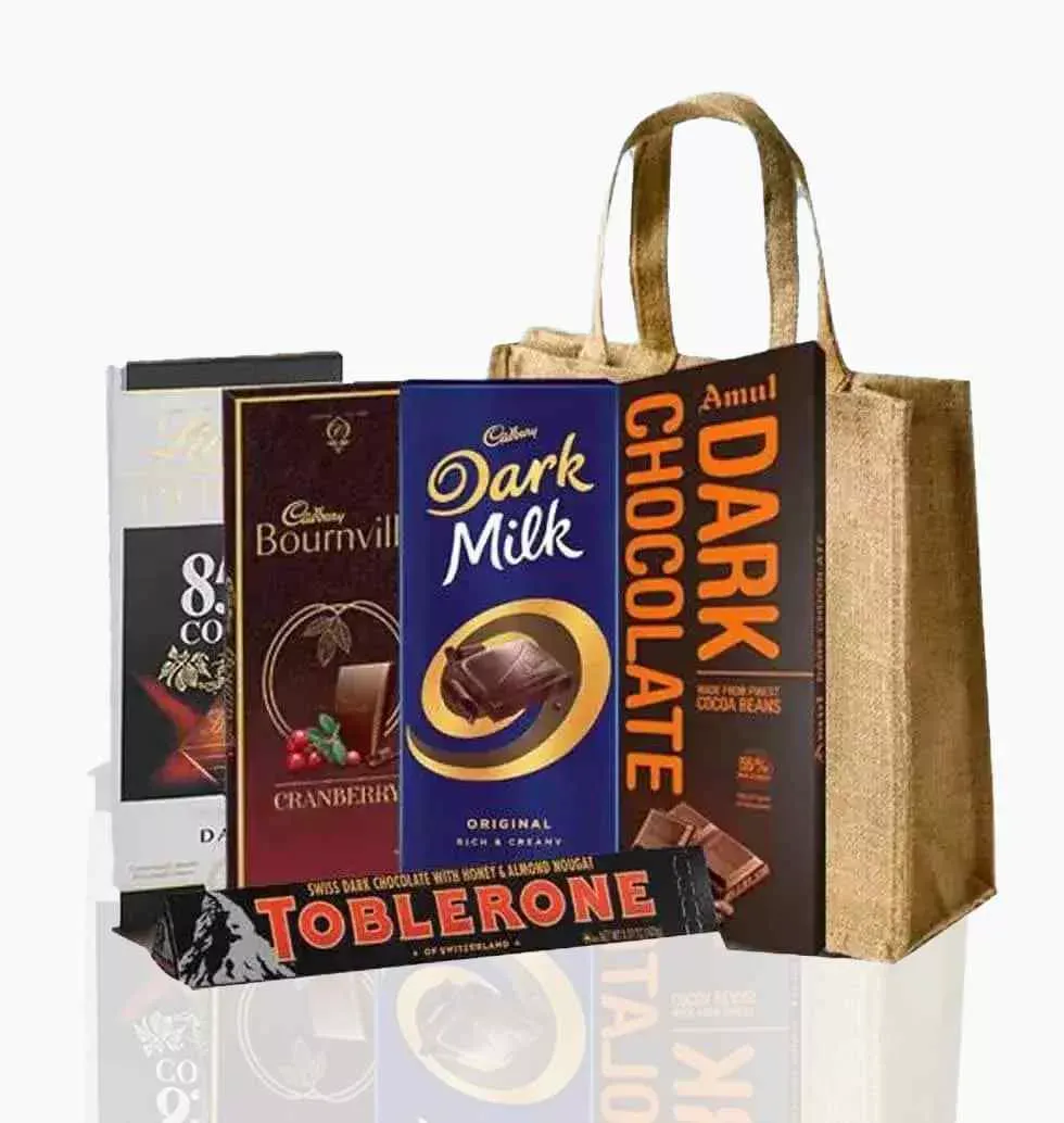 Gift Basket Of Dark Chocolates