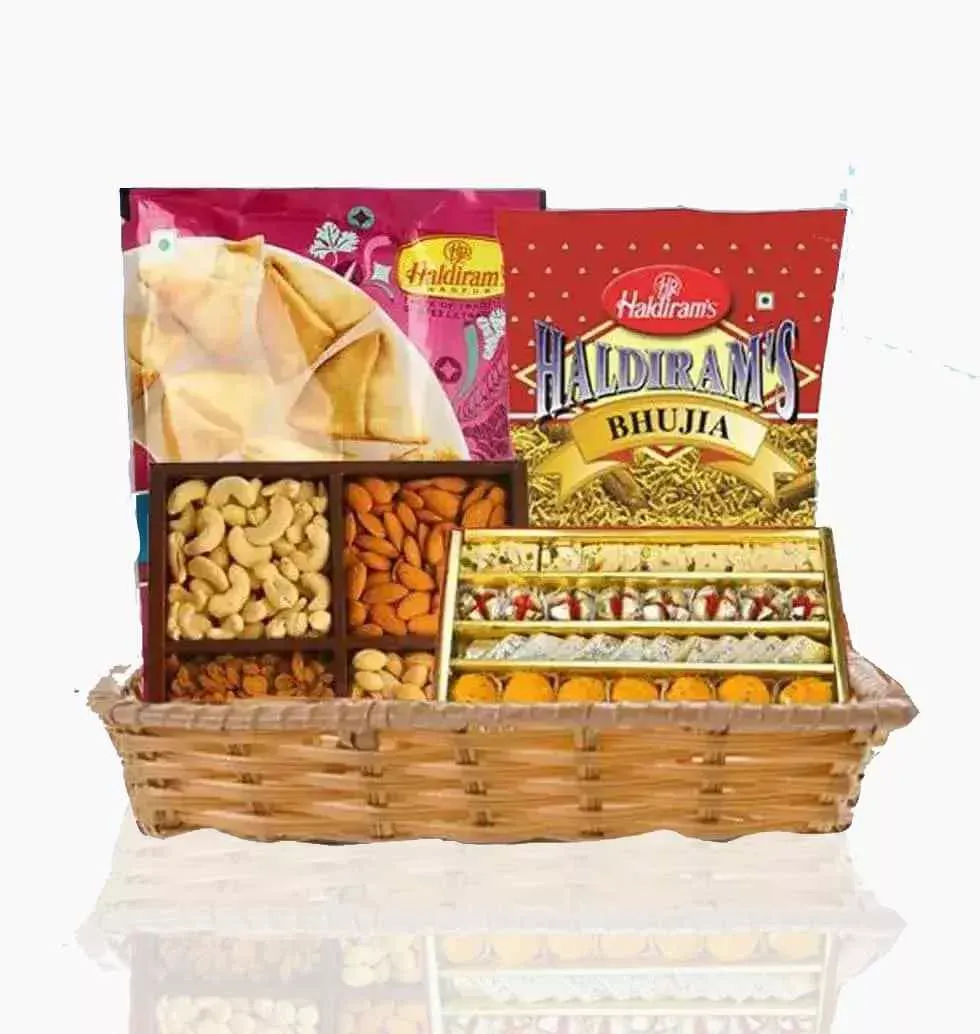 Basket Of Appetizing Delicacies