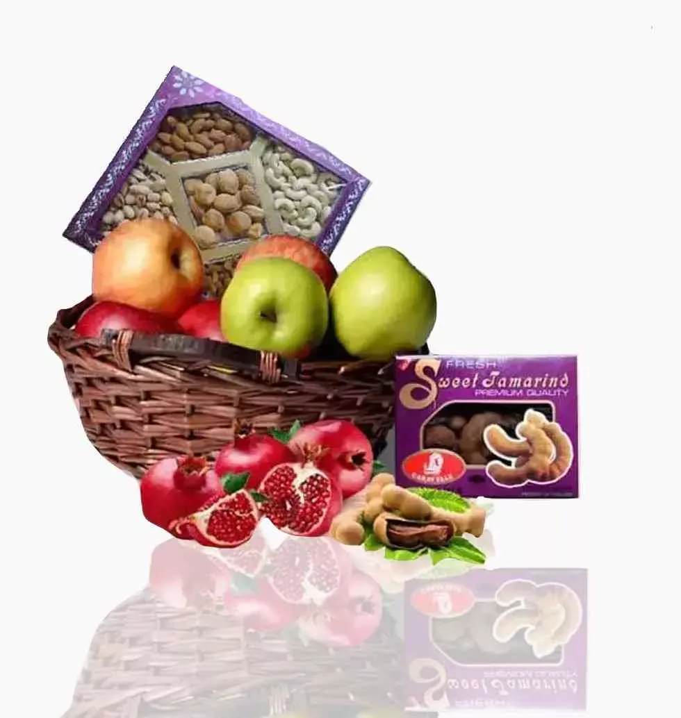 Gift Basket With Fruit And Nuts