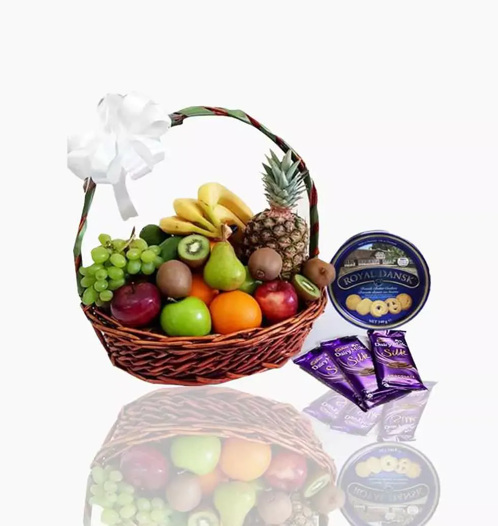 Chocolate Gift Basket With Fruits