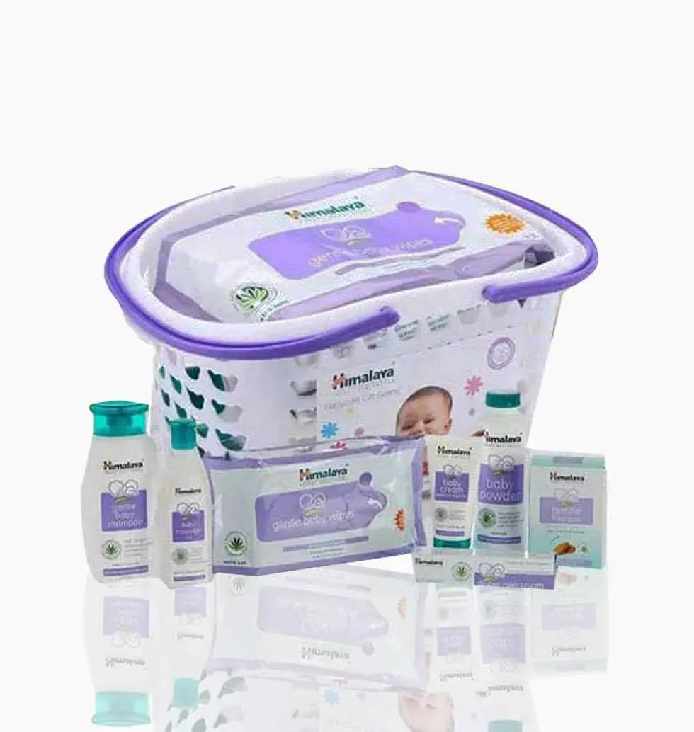 Basket Of Baby Care Items