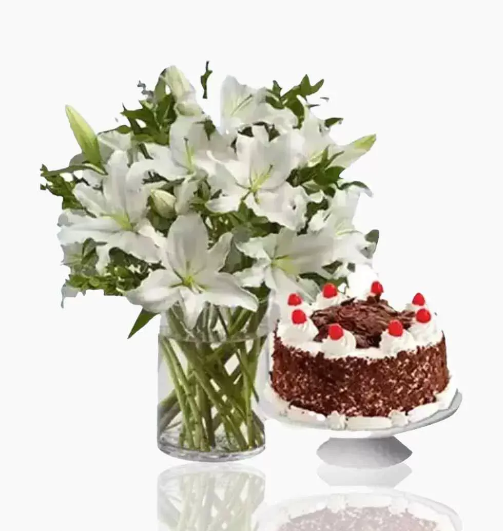 Cake And Lilies