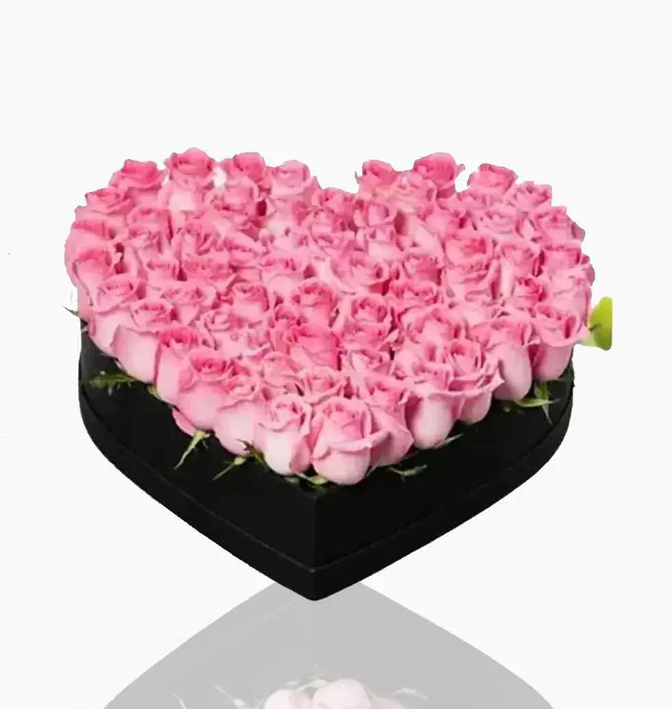 Heart-Shaped Pink Roses