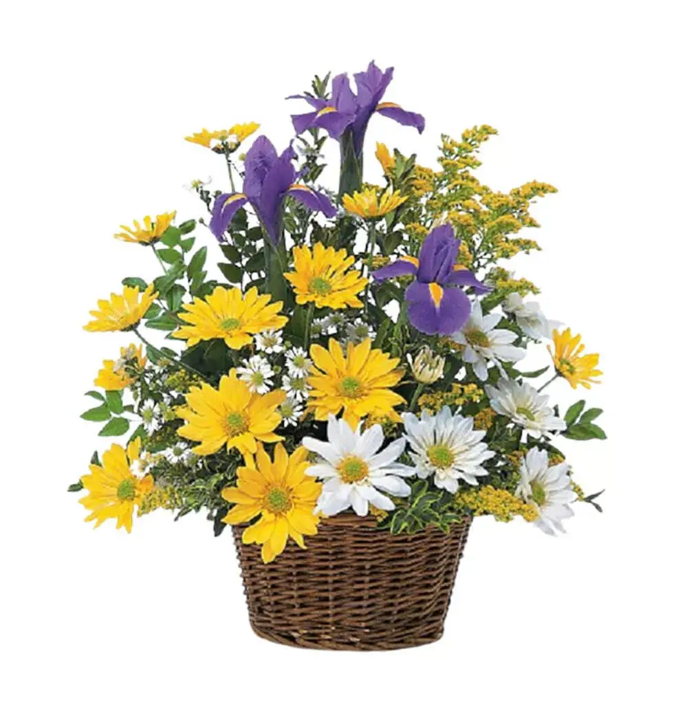 Floral Basket With Smile