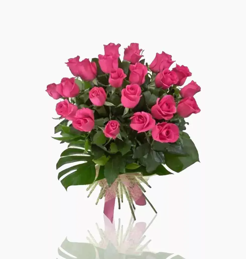 Bouquet Of 24 Pink Roses