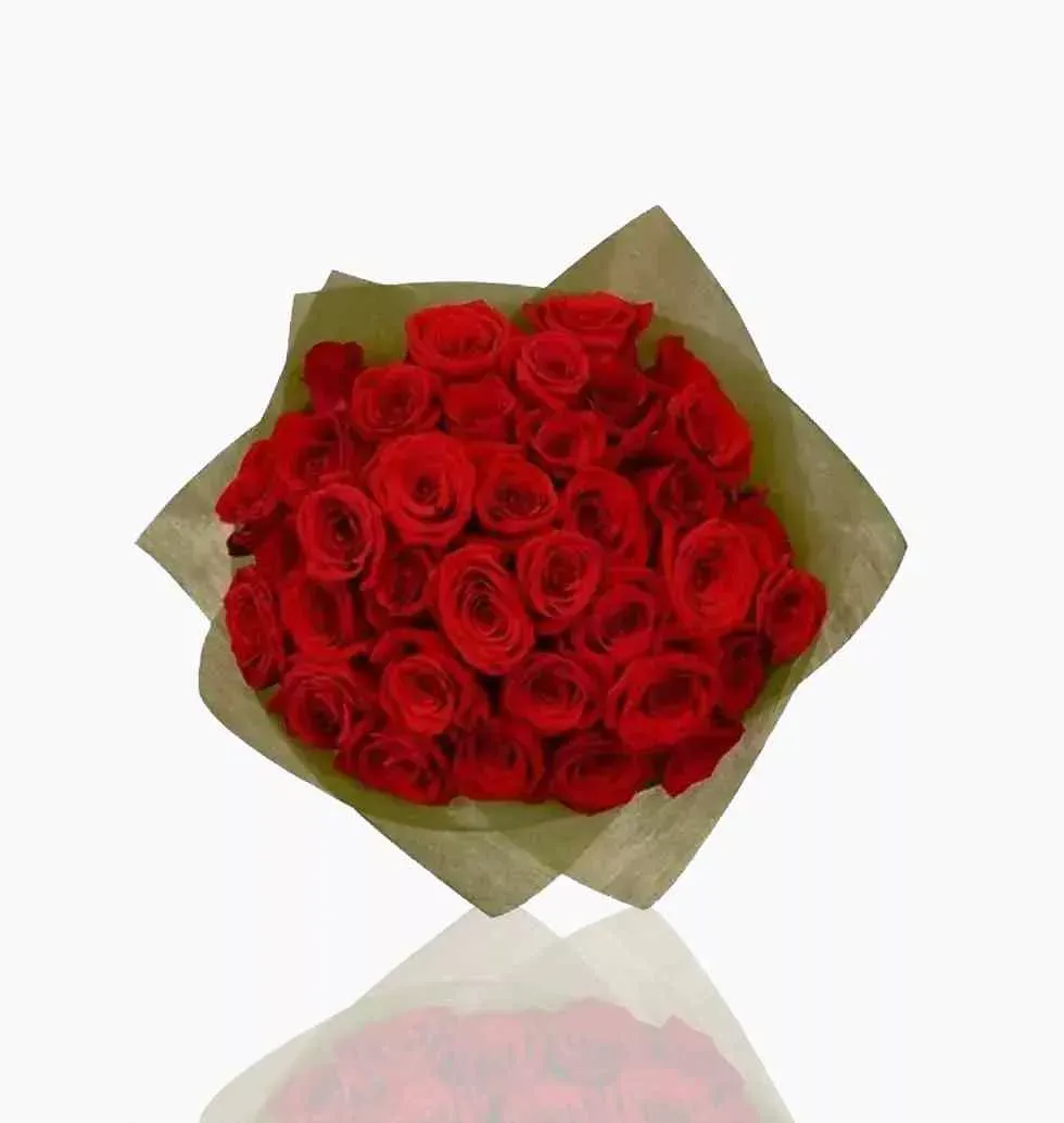 Set Of 36 Red Roses