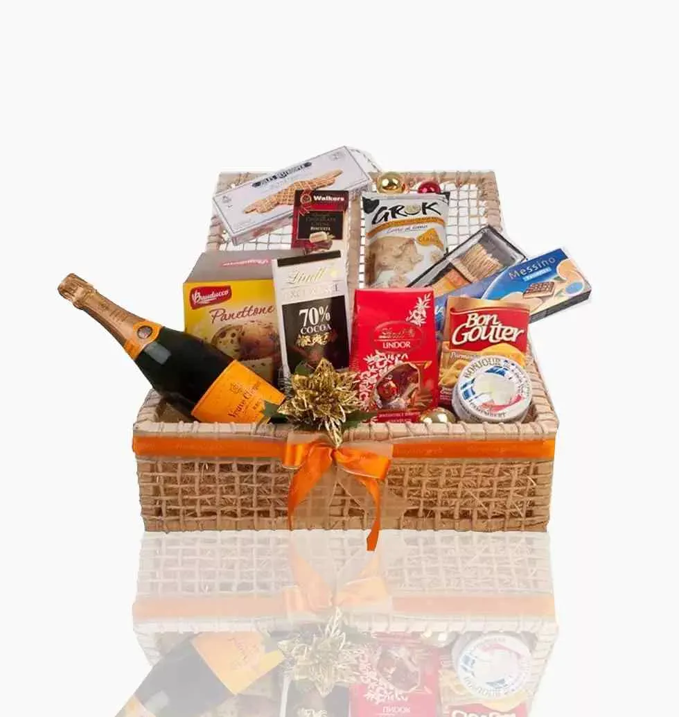 Champagne Holiday Gift Basket