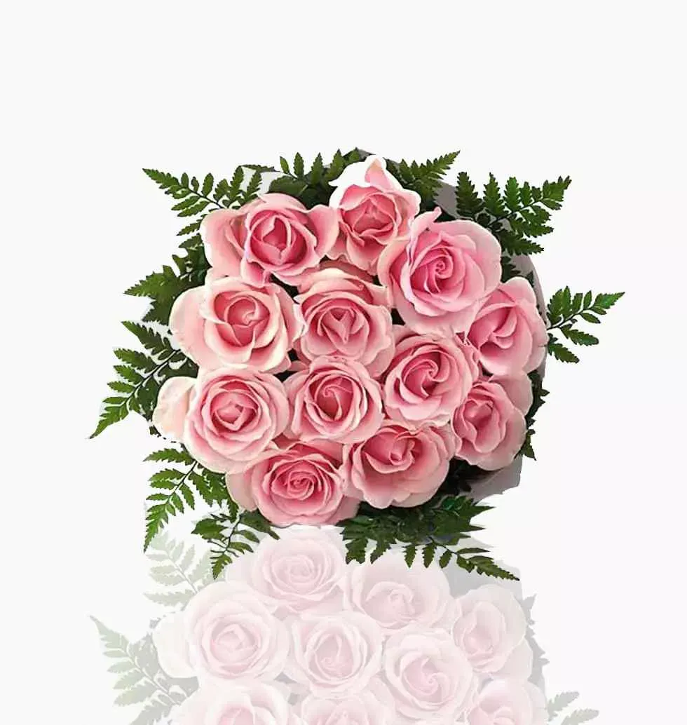 Bouquet Of 12 Pink Roses