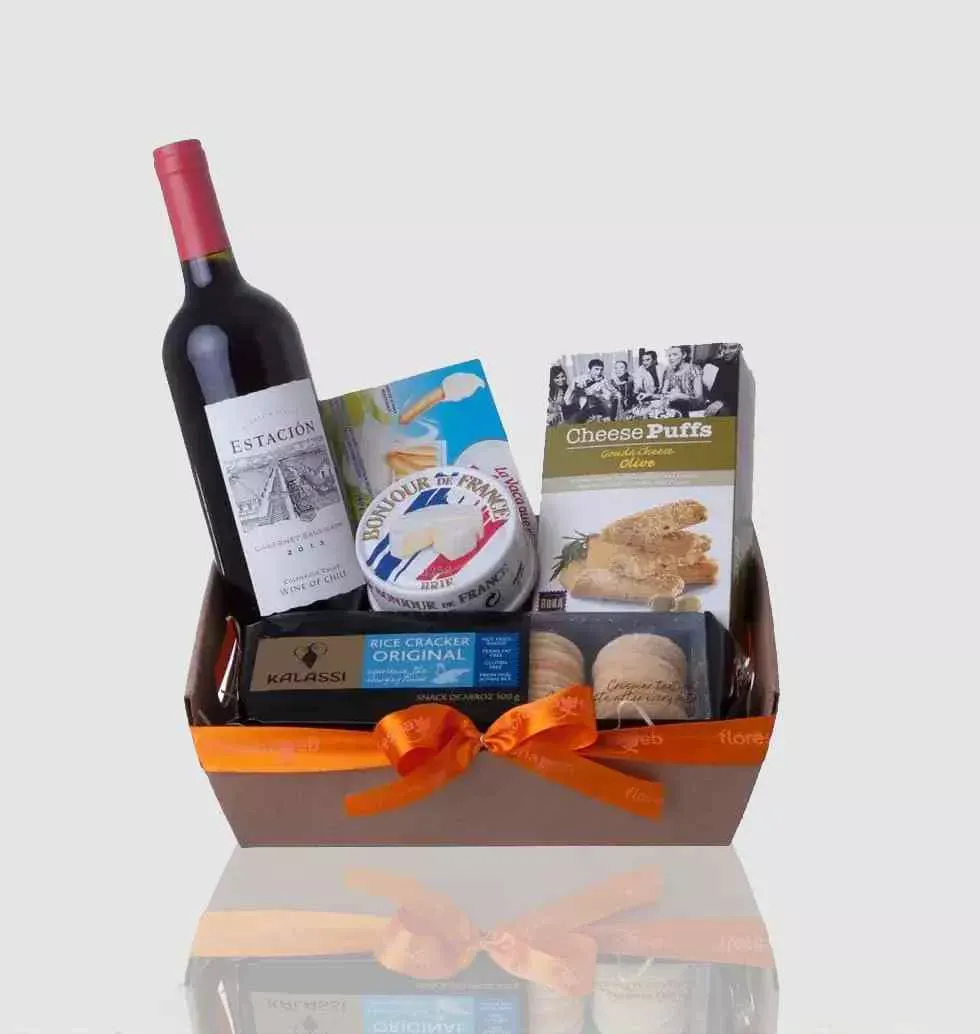 Wine And Cheese Gift Basket