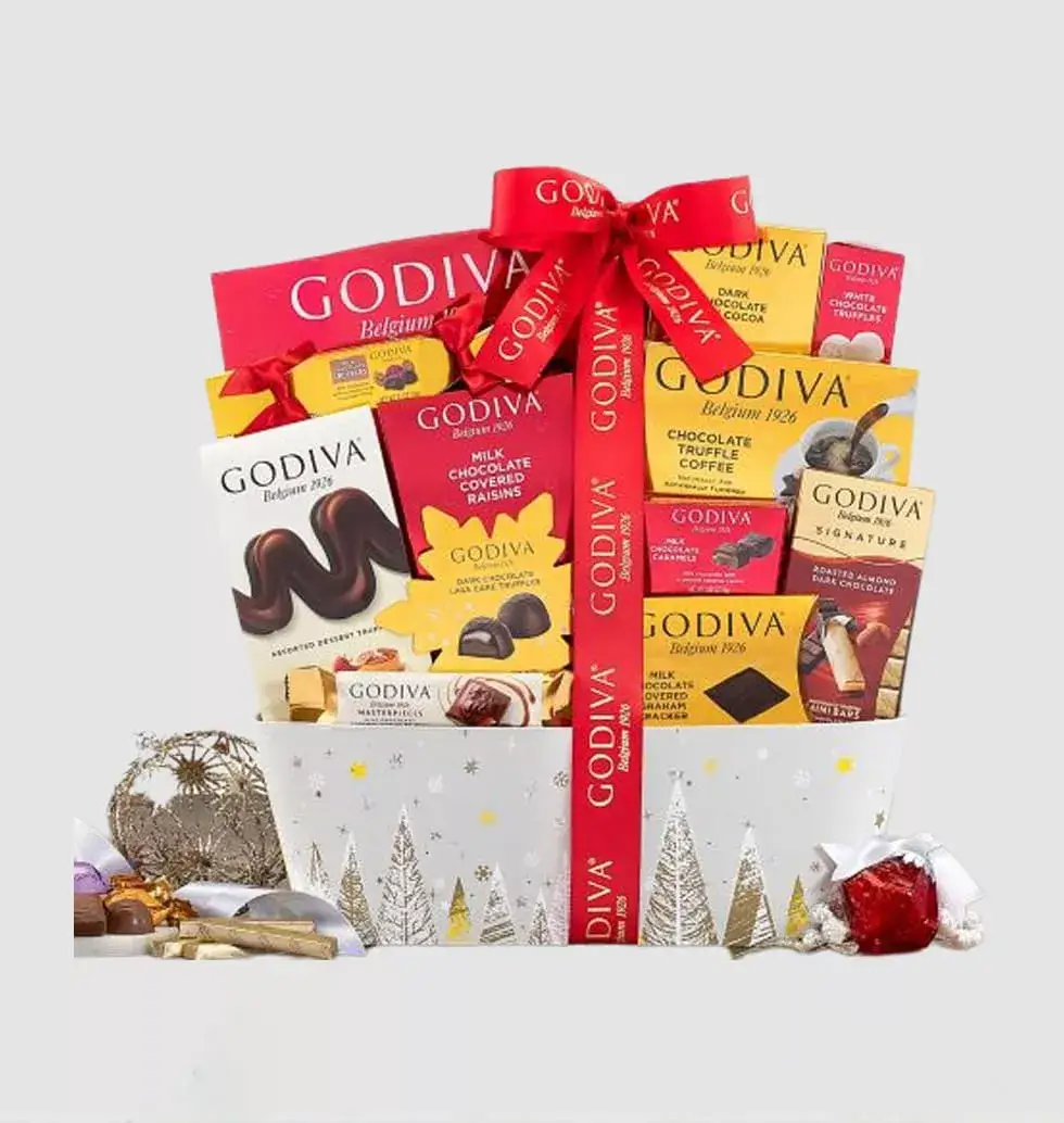 Gift Basket With Chocolate Connoisseurs