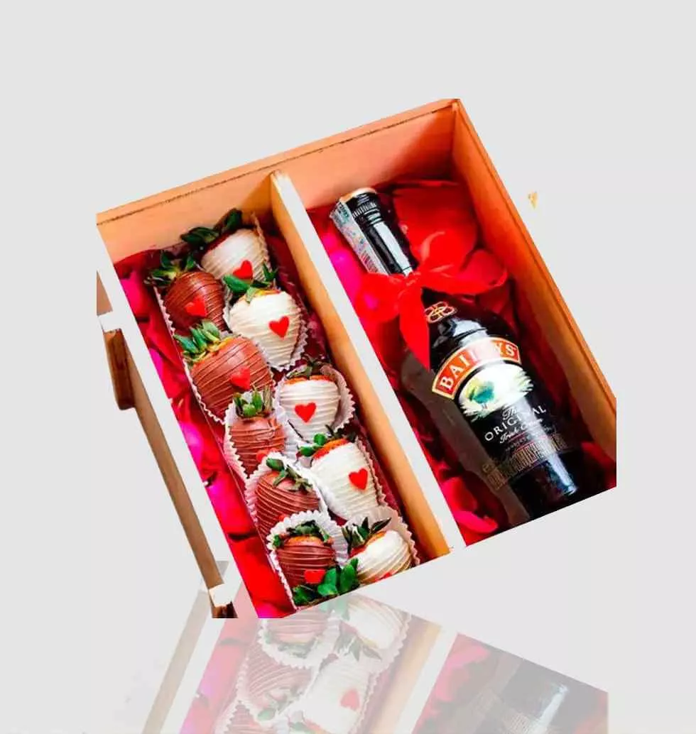 Baileys With Strawberries In A Box