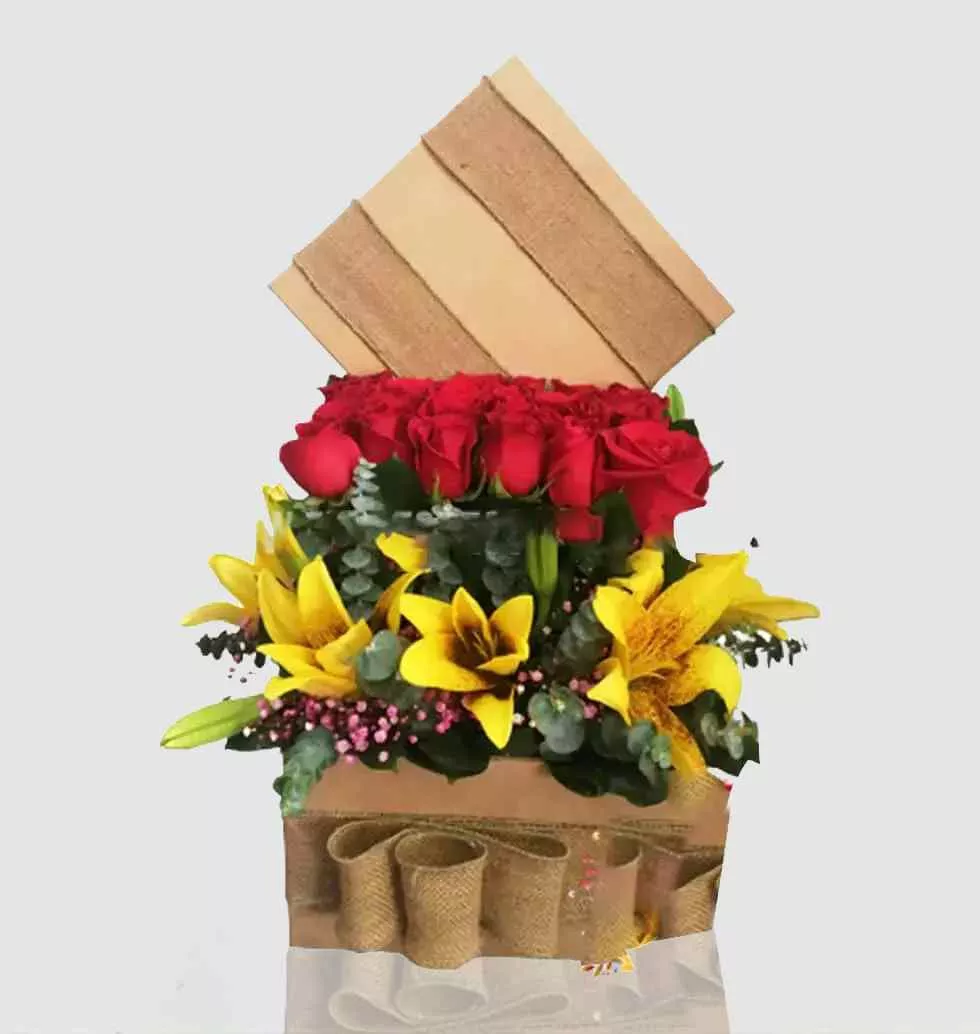 A Wooden Floral Box