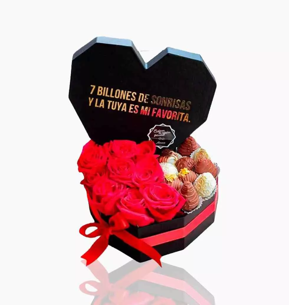 Flowers In A Heart Box