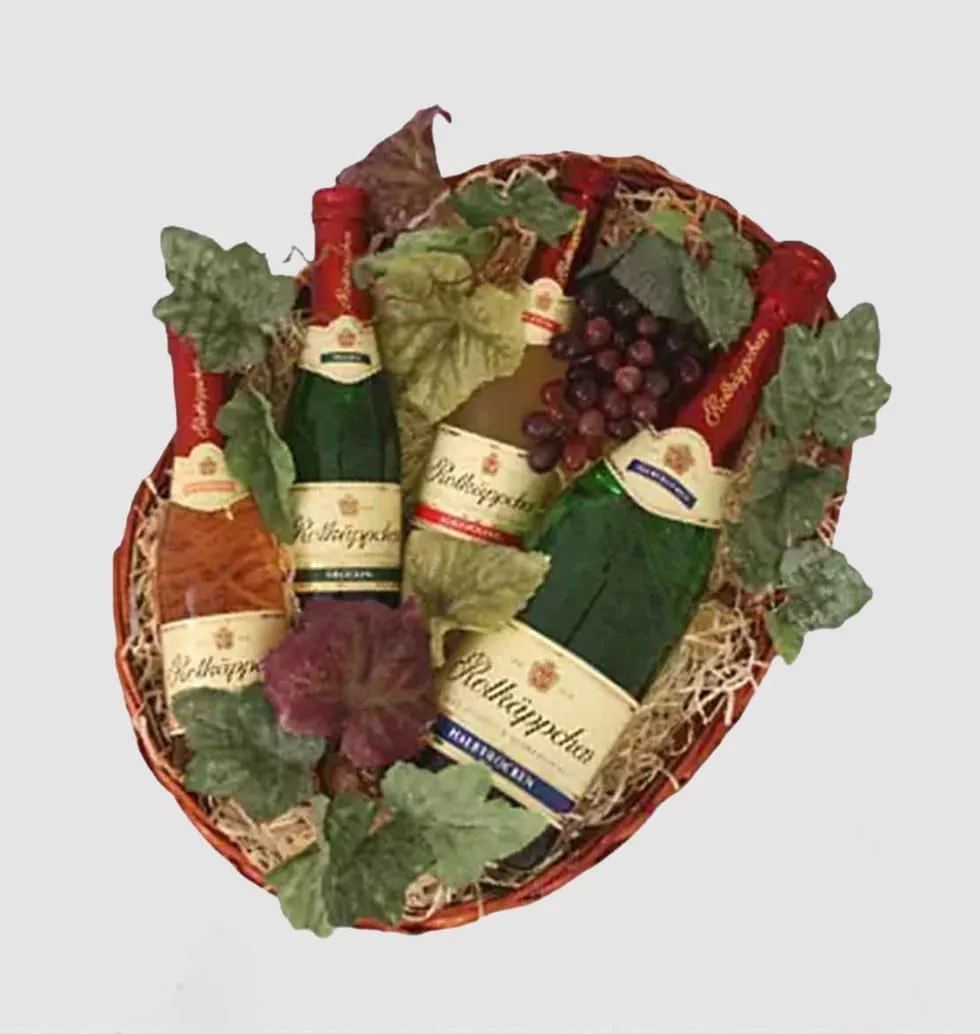 Festive Sparkling Wine Basket