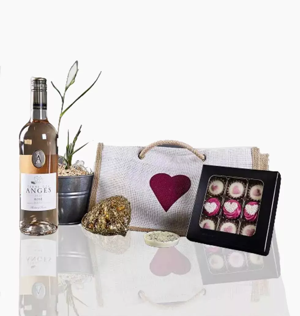 Love's Gift With Rose Wine