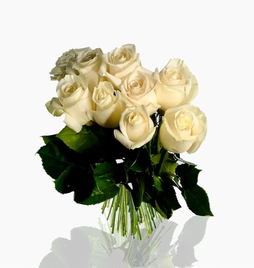 Elegant Ivory Rose Bouquet
