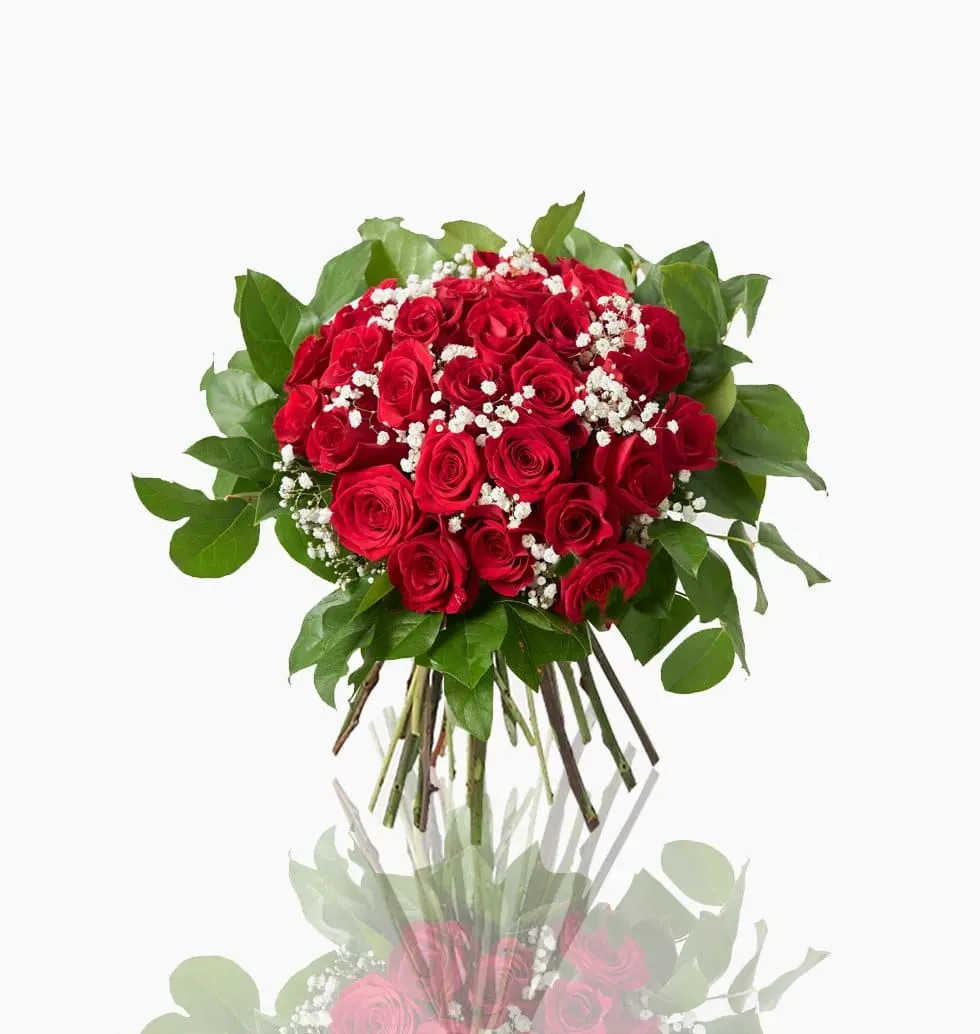 Vibrant Mix: 20 Red Roses
