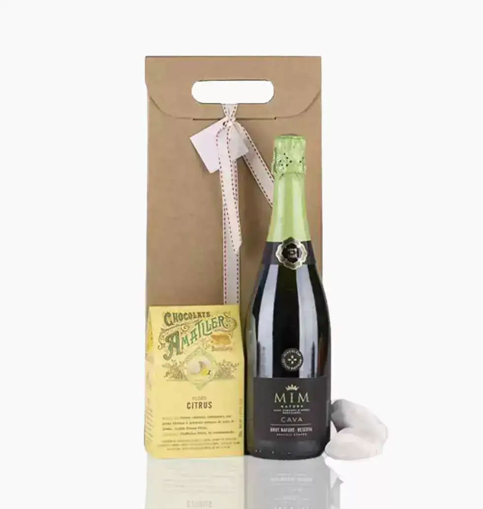 Sparkling Wine & Artisan Chocolate Gift Set 