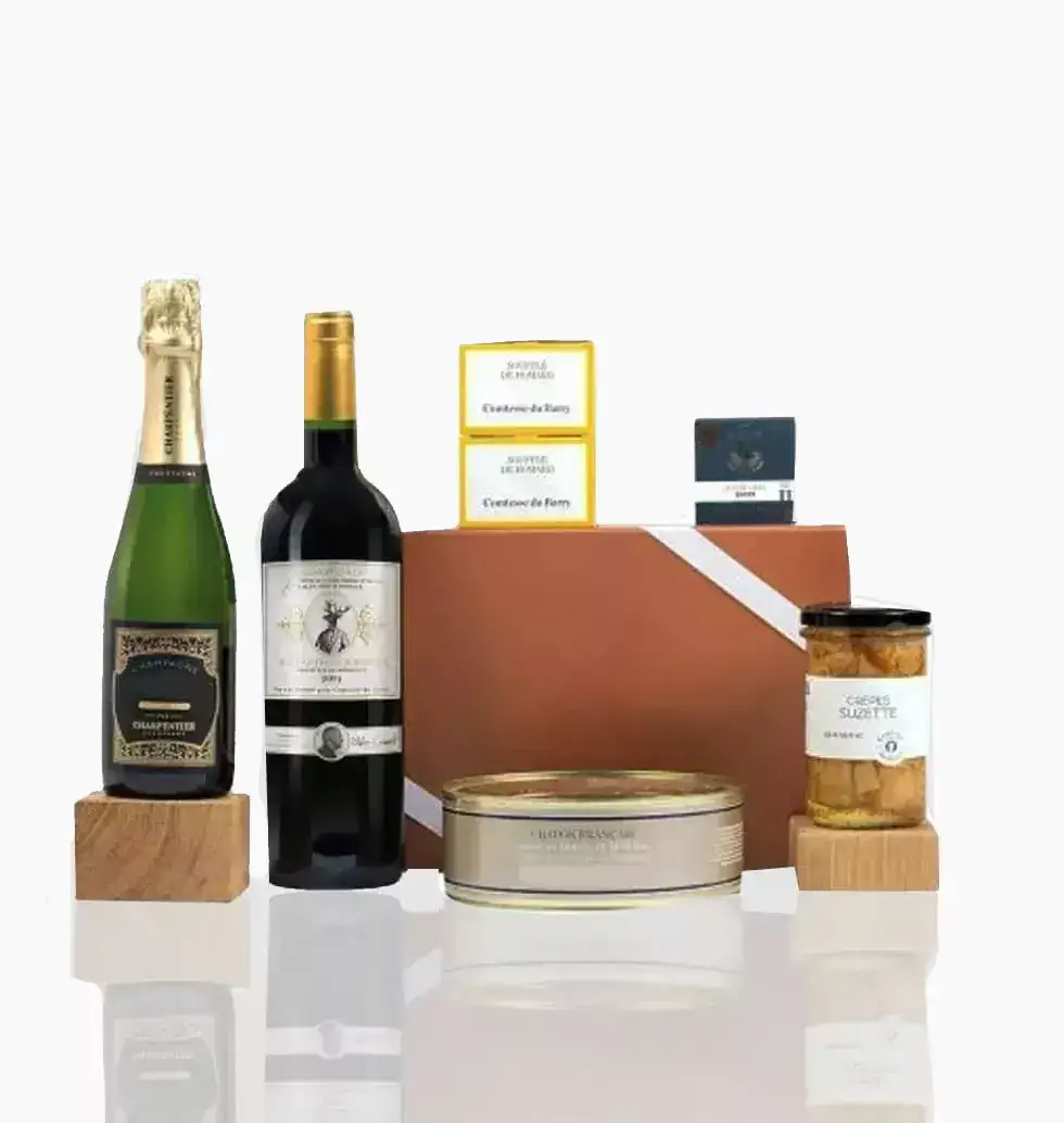 Gourmet French Food And Champagne Gift Set