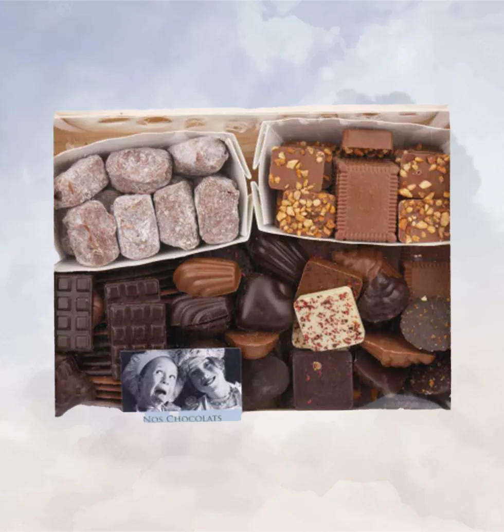 Wooden Crate of Chocolates