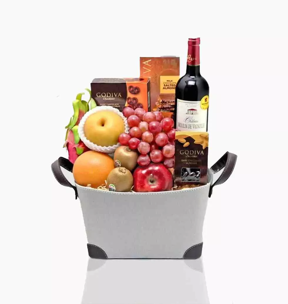 French Wine And Fruit Box