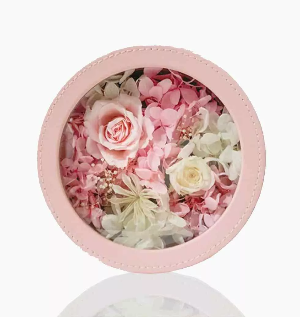 Flower In Circular Box