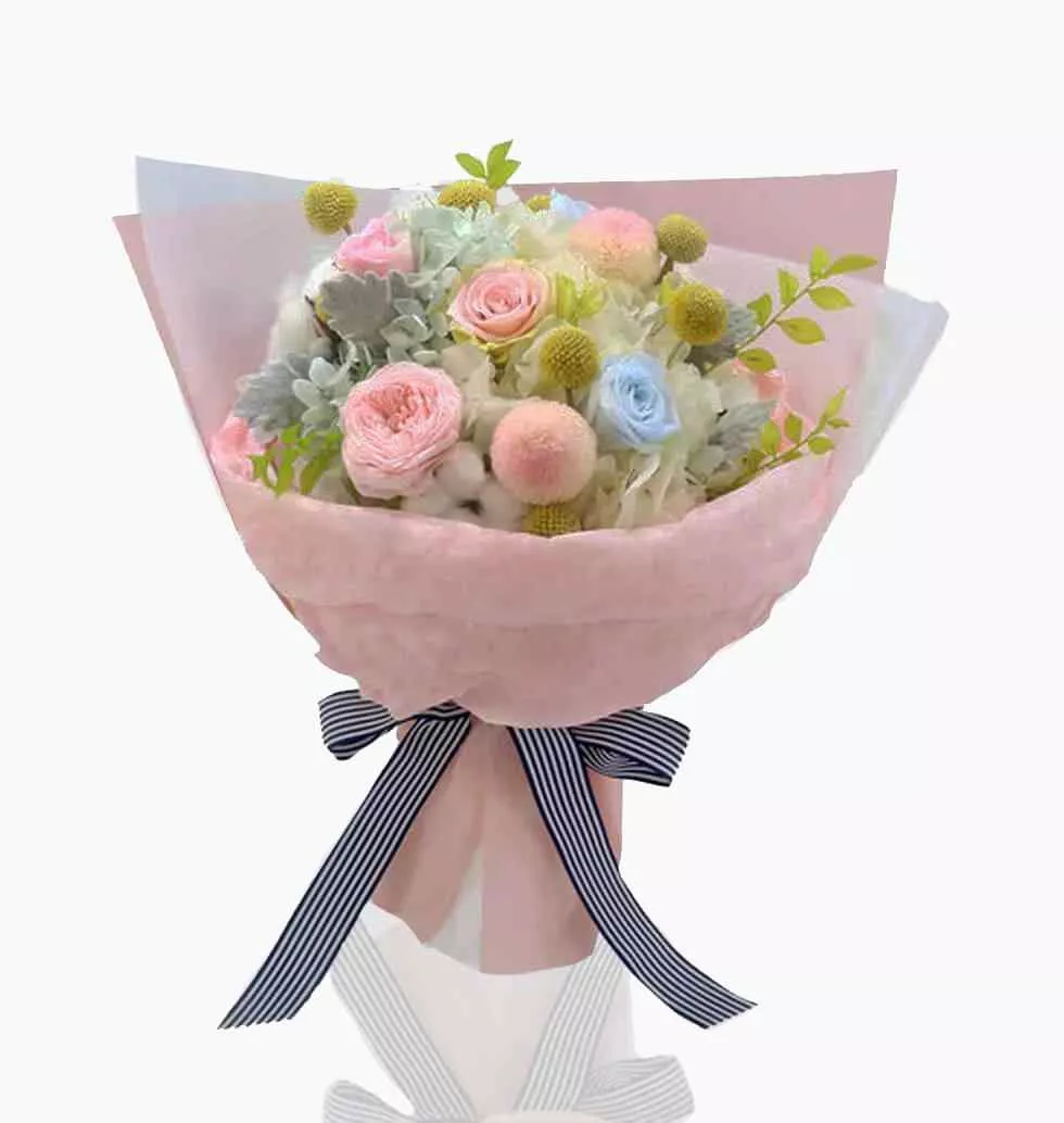 Bouquet With Preserved Flowers