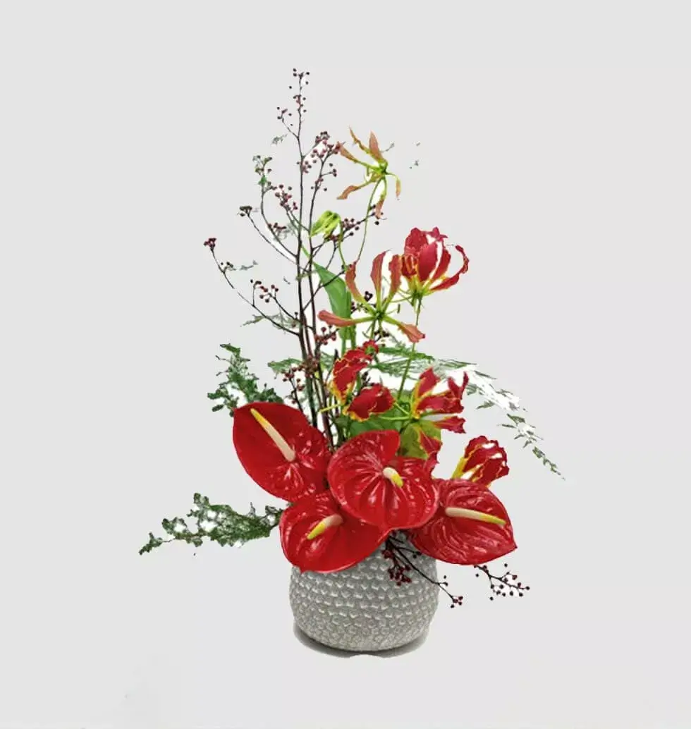 Chinese New Year Flowers Pot