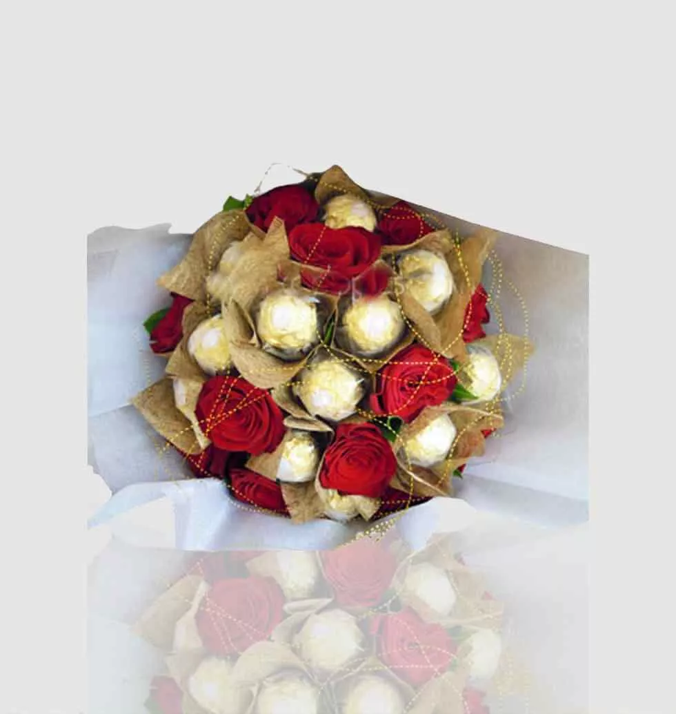 Flowers With Ferrero Rocher