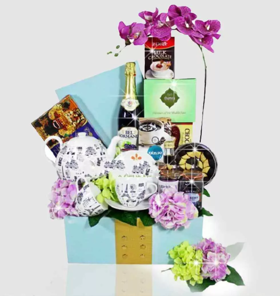 Celebration Parcel of Treats and Flowers