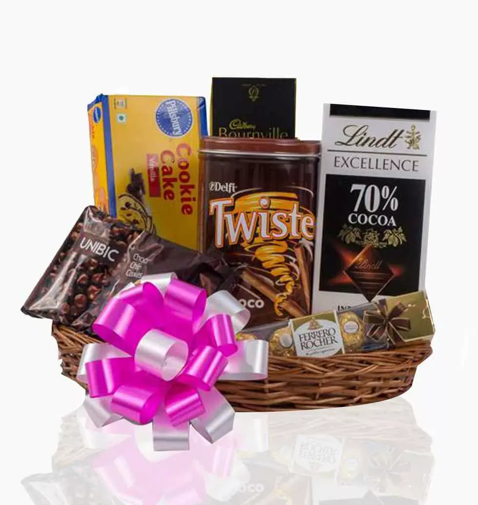 Basket Of Delightful Chocolates
