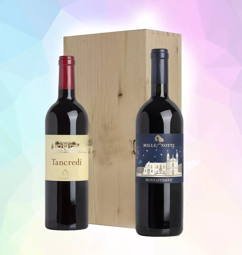 2 Wines In A Wooden Box