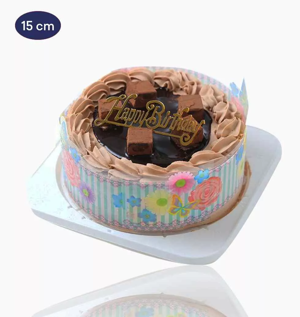 Cake with Raw Chocolate Decoration