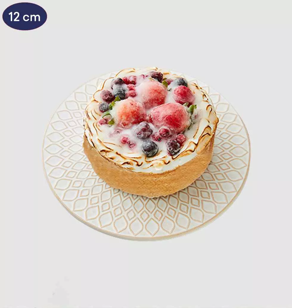 Ice Cake With Fruity Decoration