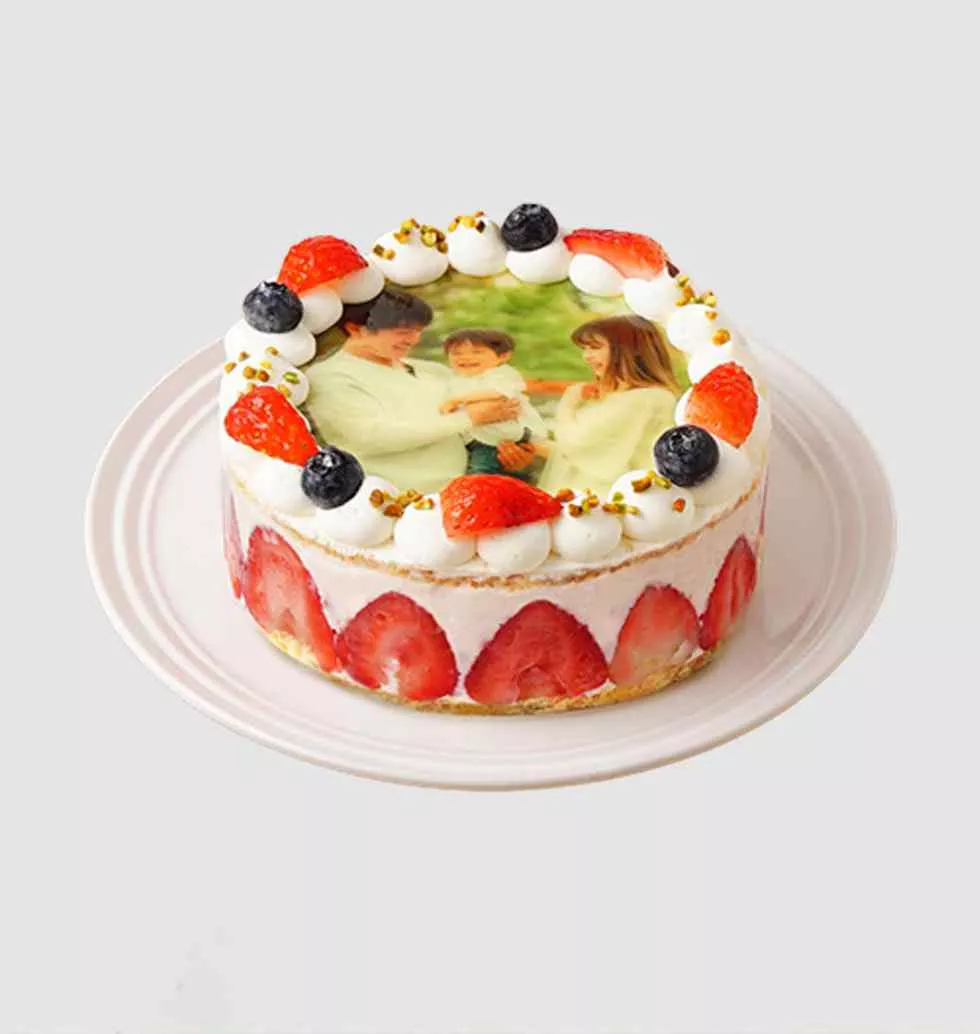 Strawberry Photo Cake