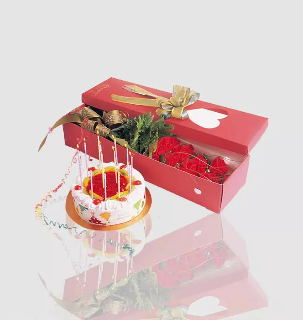 Lovely Rose Box & Cake