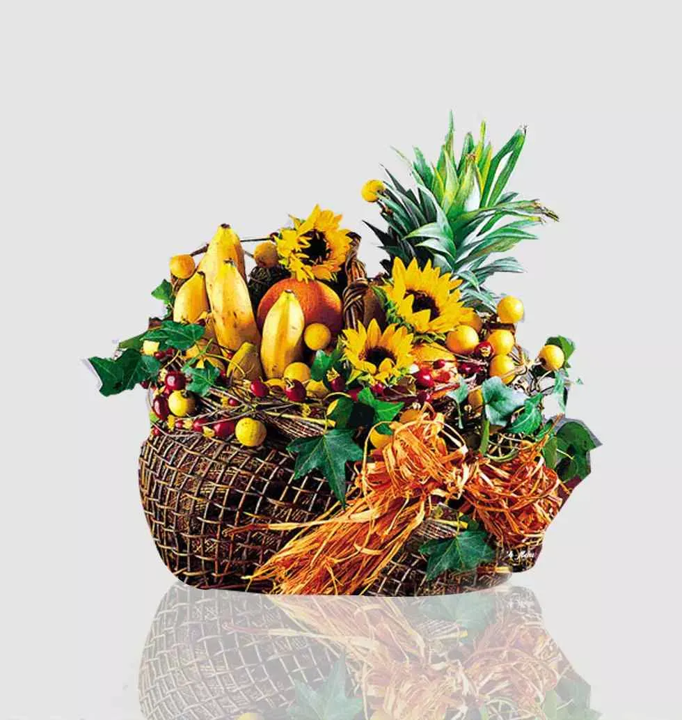 Amazing Fruits & Flower Basket