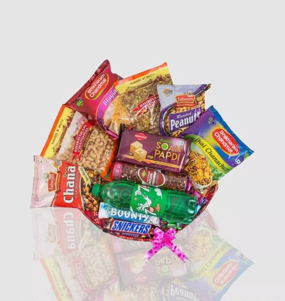 Decorated Hamper With Various Gifts
