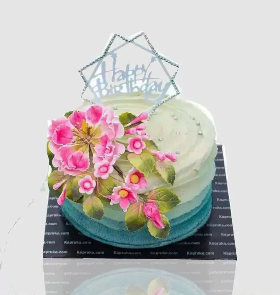 Birthday Cake With Gardenia