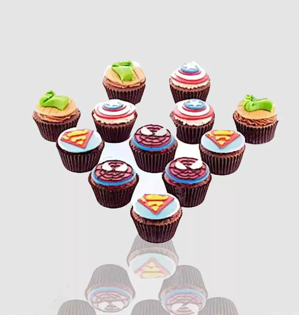 Cupcakes With Super Heroes