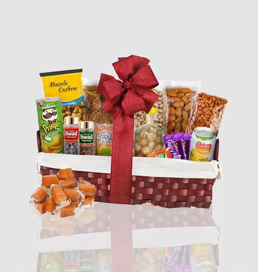 Basket Full Of Delectable Gourmet Assortments