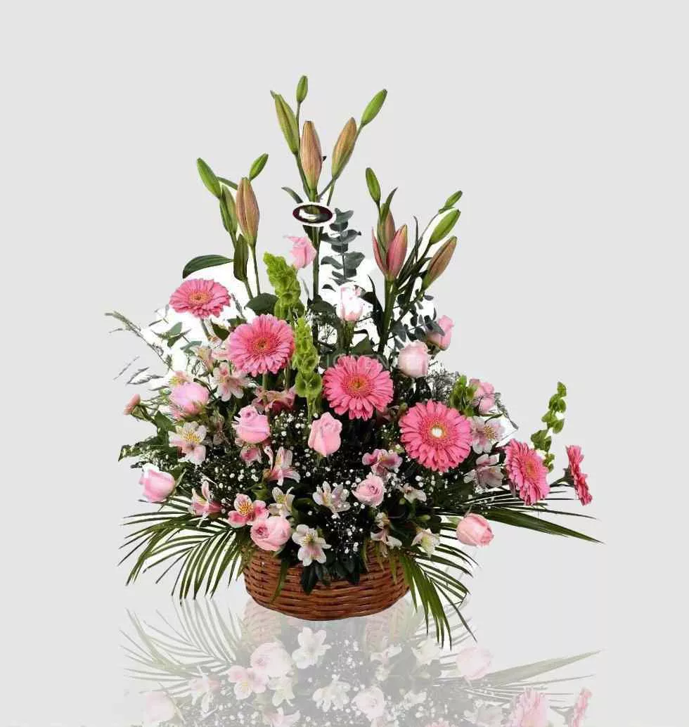 Pink Mixed Flower Arrangement