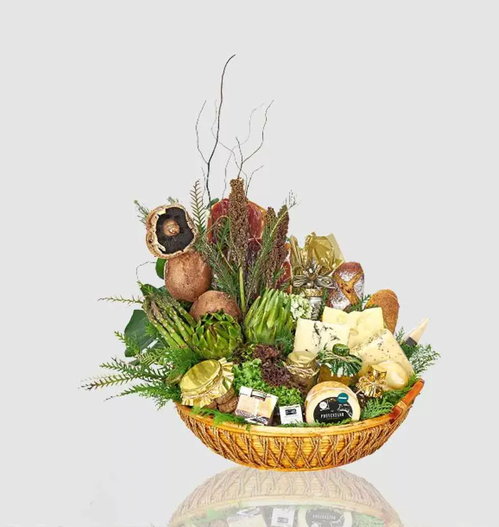 Gourmet Delights Basket with Exquisite Italian Flavors