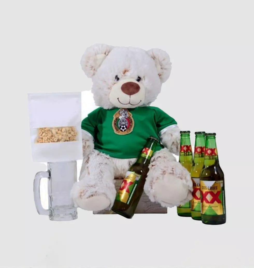 Beer With Teddy And Snacks