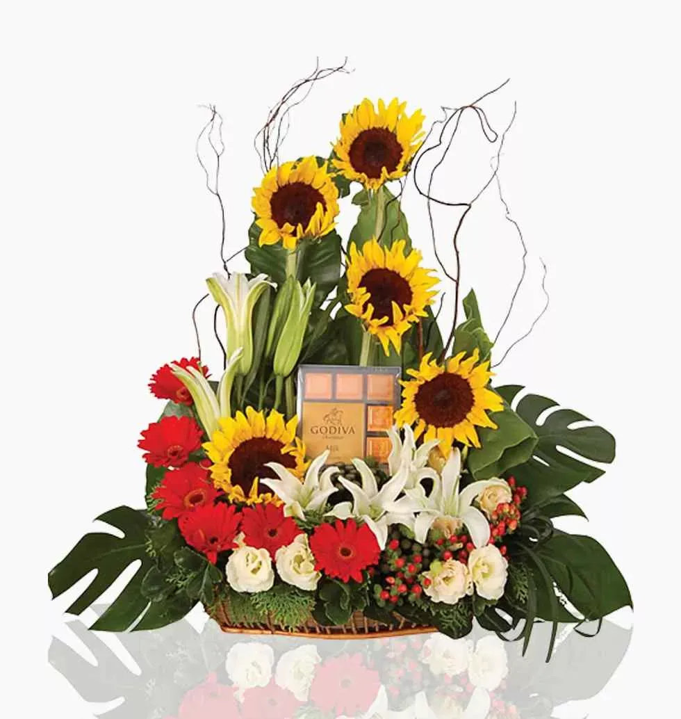 Supreme Godiva & Flower Basket