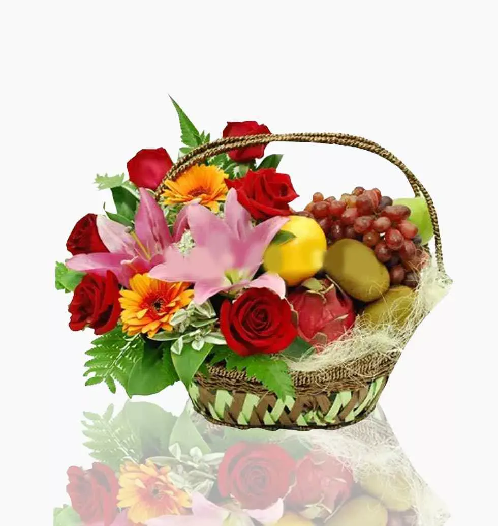 Awesome Flowers & Fruits Basket