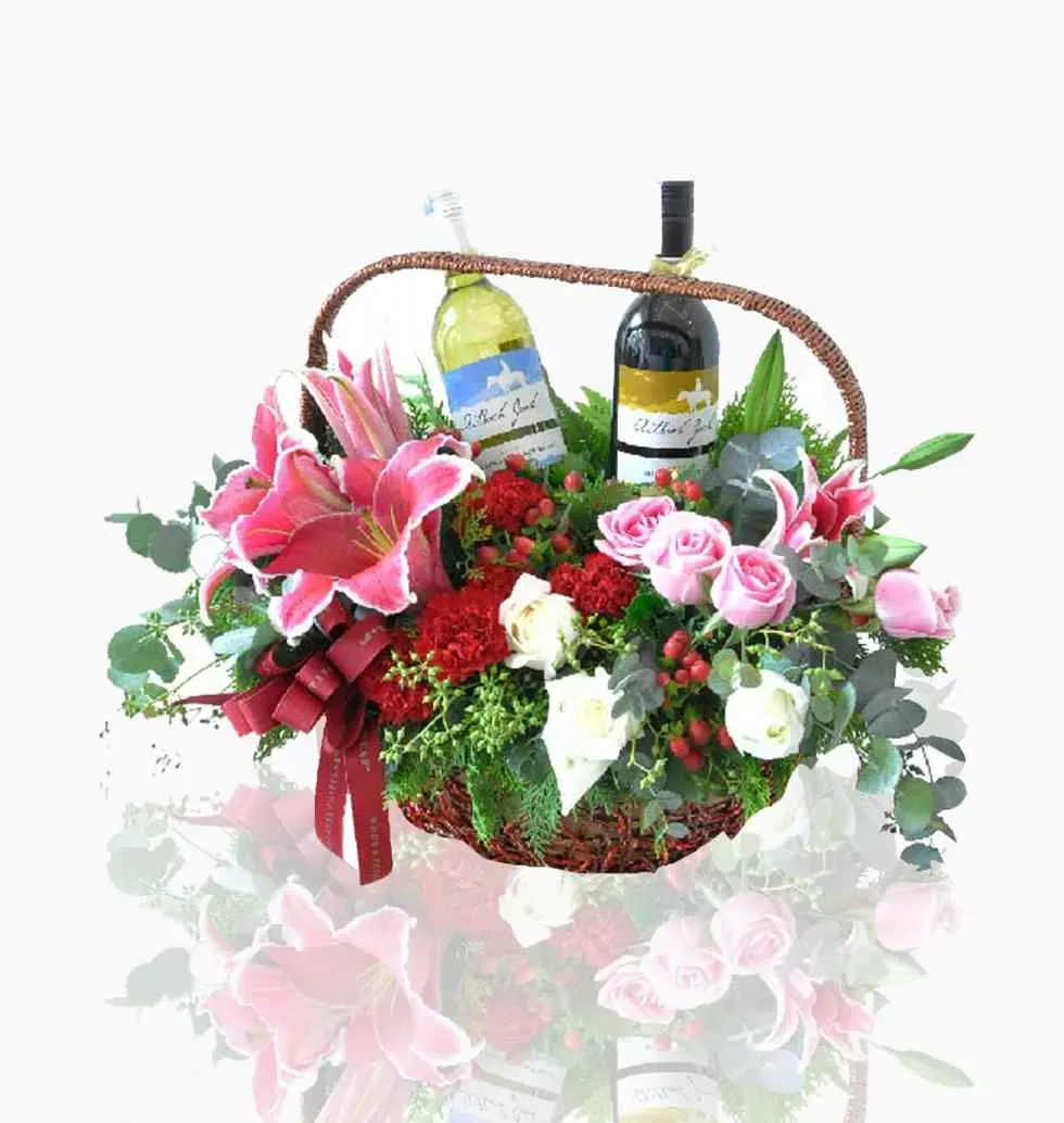 Australian Wines & Flower Basket