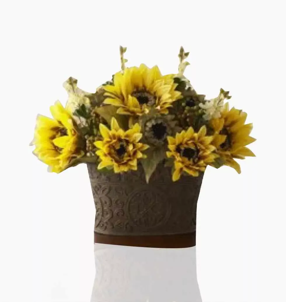 Basket Of Sunflower