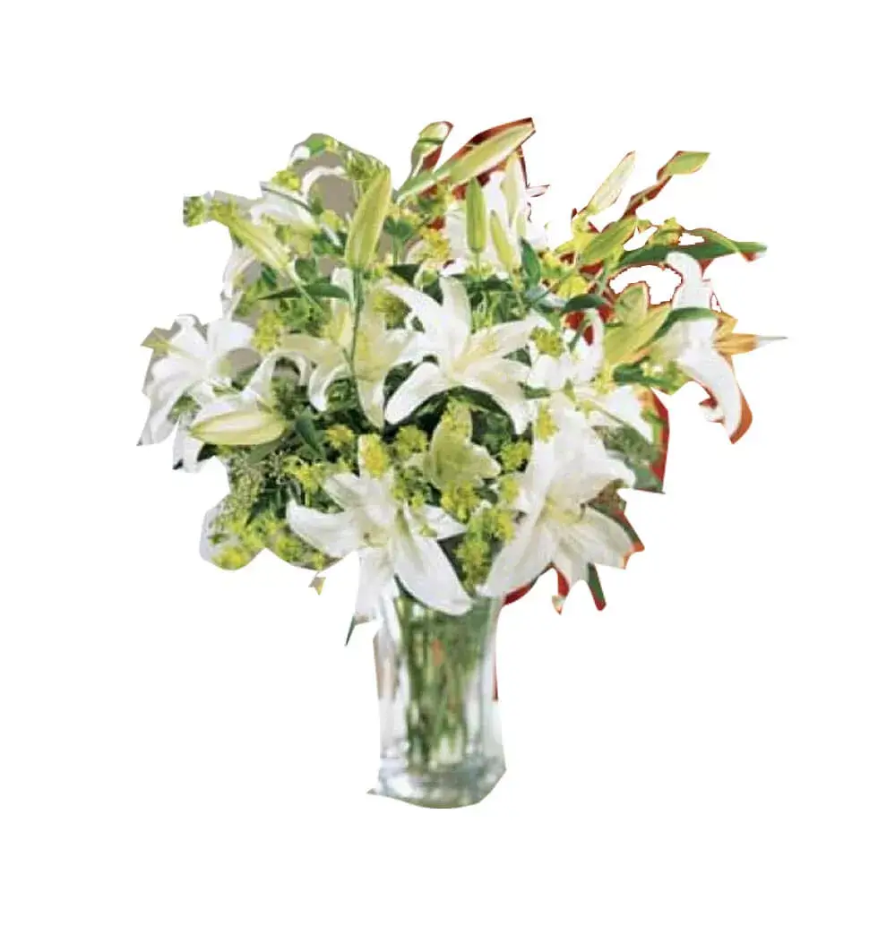 White Lilies In A Vase