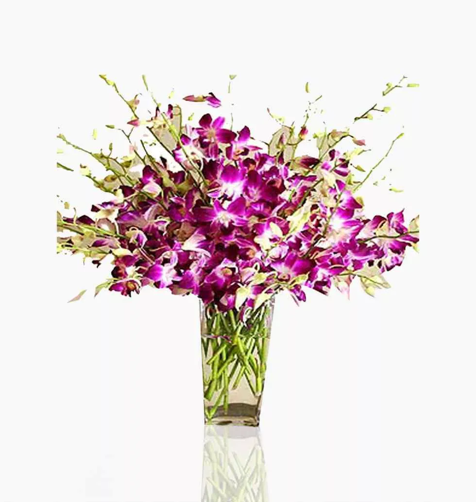 Purple Orchid Flower Vase